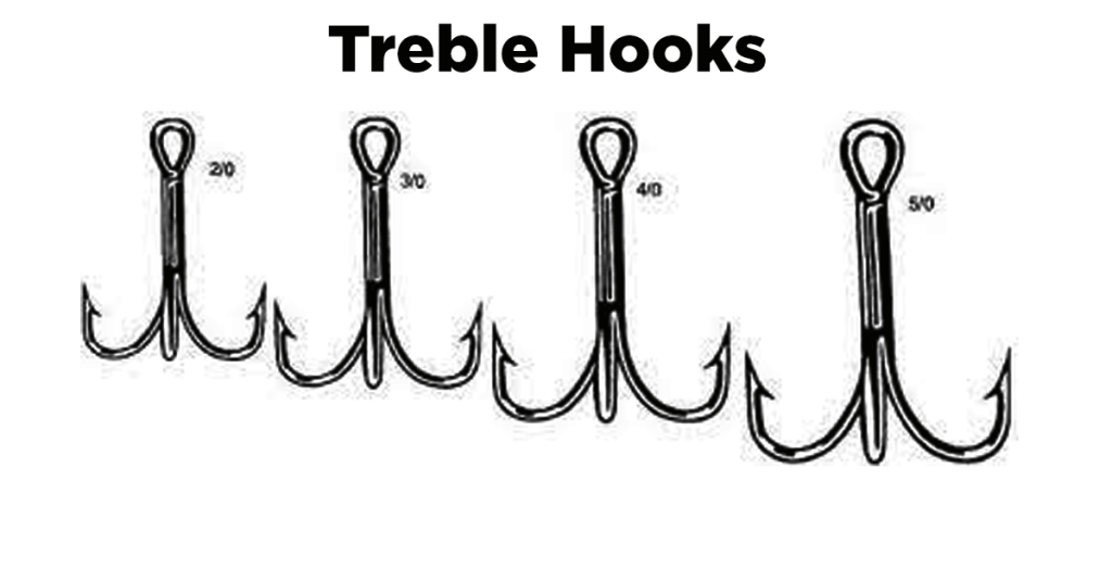 Treble Hook size chart